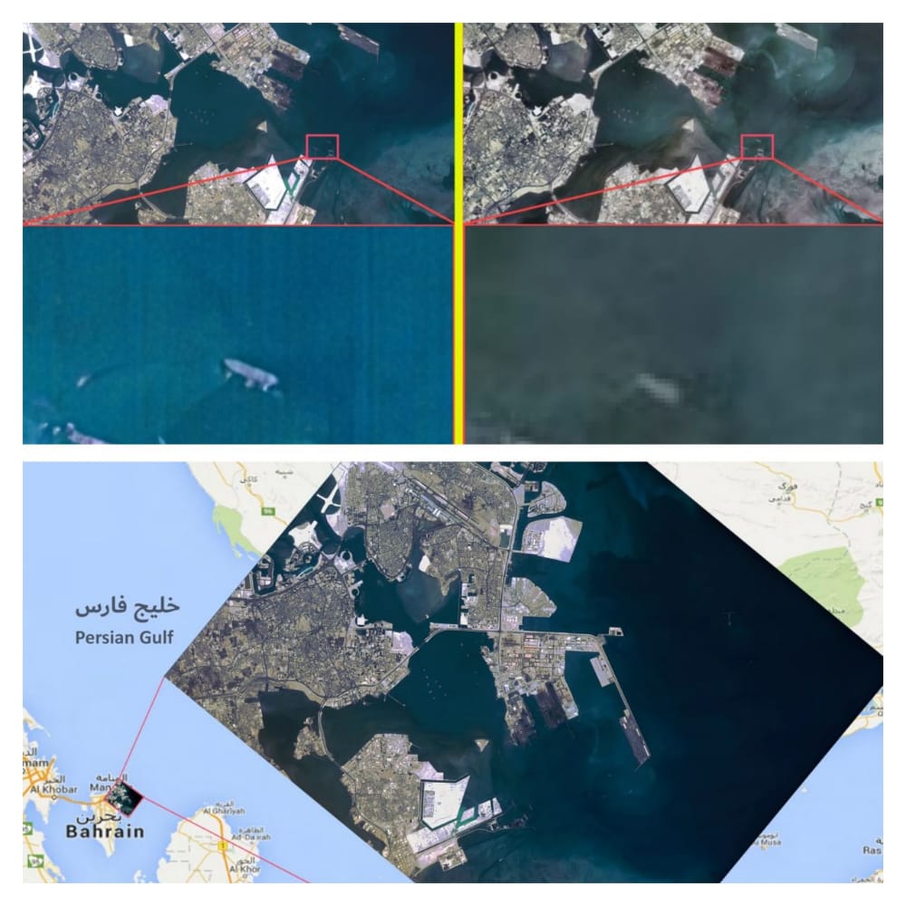 📸🛰🇮🇷 تصاویر باکیفیت ماهواره نور۲ از پایگاه تروریست‌های آمریکایی در بحرین